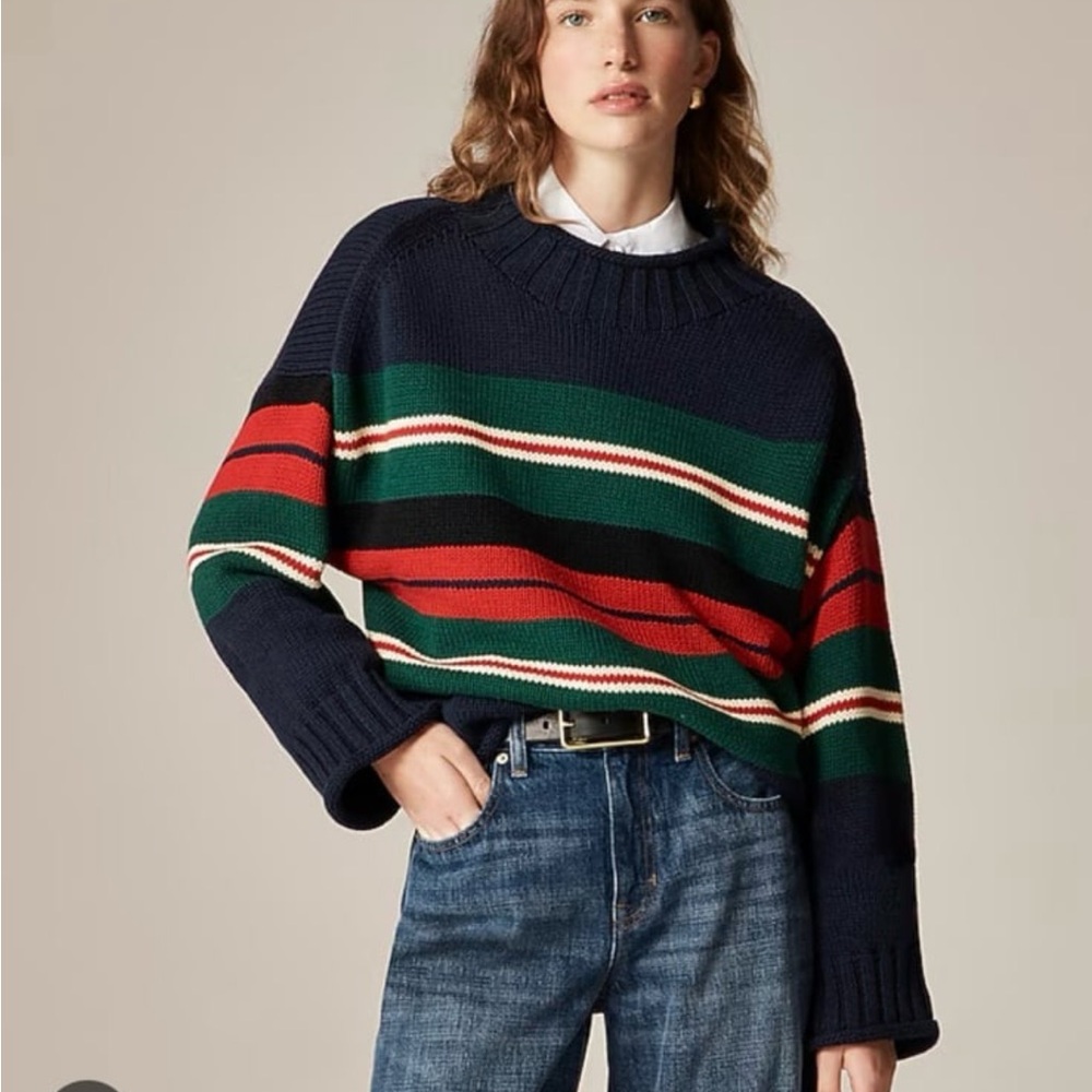 J. Crew SOLD OUT navy stripe Rollneck NWT